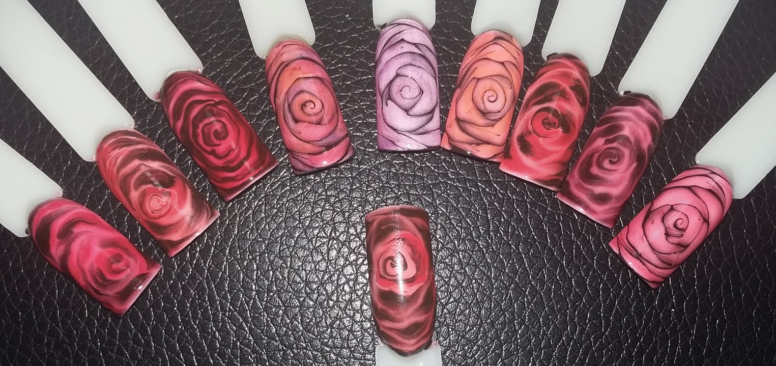 Дизайн ногтей розы. Розы на ногтях. Маникюр с розочками. Маникюр розы по мокрому.